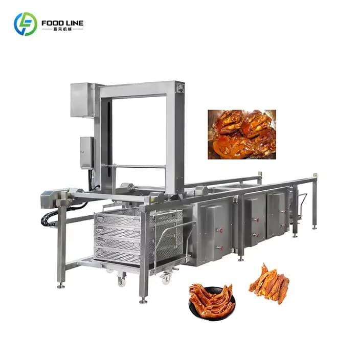 Ligne de cuisson continue pour viande de bœuf, équipement de cuisson en continu, ligne de traitement