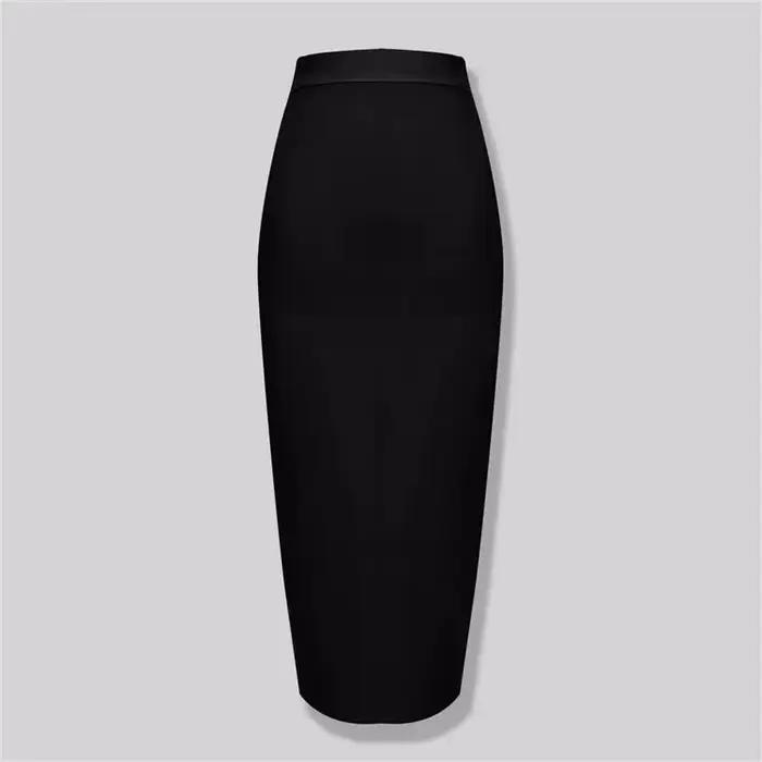Amazon Best Seller Jupe mi-longue à ceinture élastique à la mode élégante taille haute couvrant les