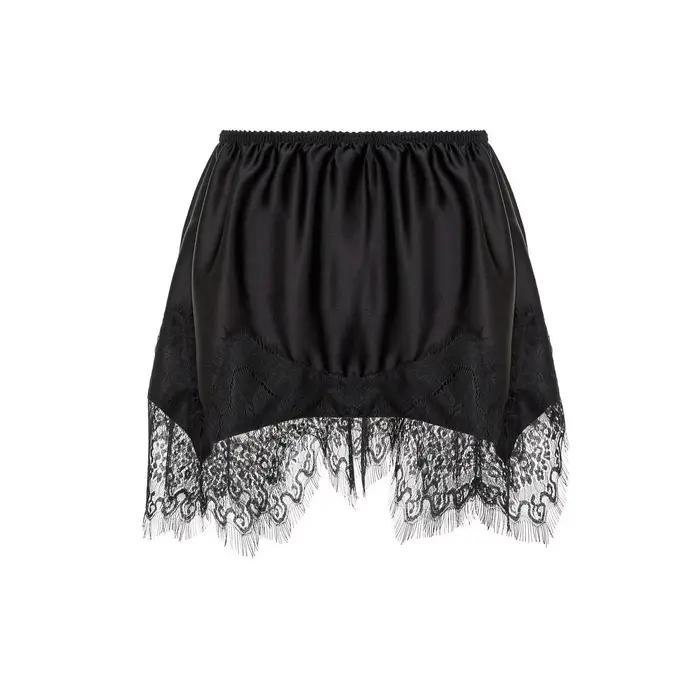 Femmes dentelle garniture Mini jupe taille moyenne jupe courte pour la vie quotidienne Club fête été