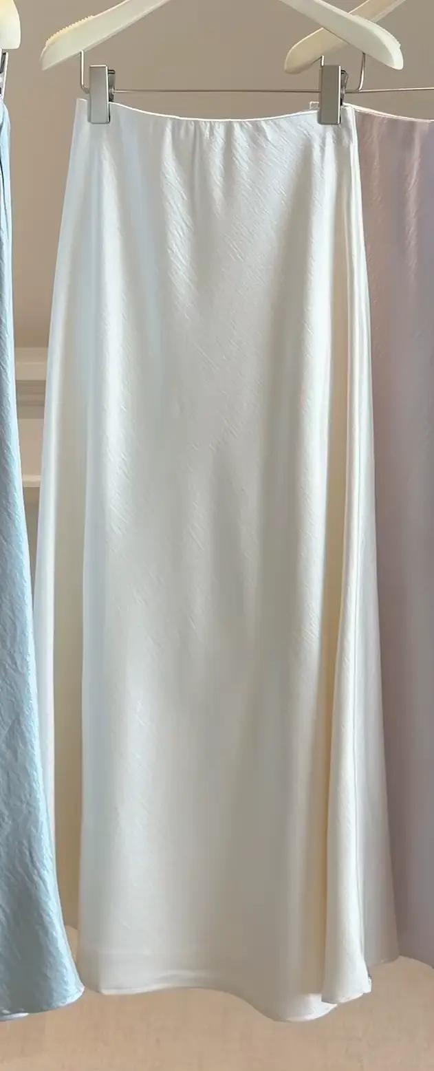 Jupe queue de poisson en satin pour femme, jupe moulante pour le printemps