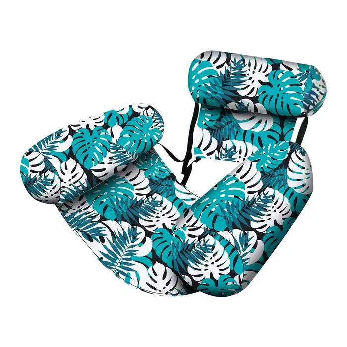 Nouveau Fauteuil de Piscine Gonflable Flottant, Hamac Aquatique, Canapé avec Dossier, Chaise Longue