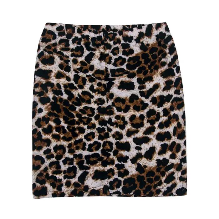 Mini jupe taille haute imprimée léopard pour femme, sexy, crayon, batterie, hanche, pack