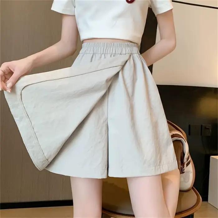 Shorts et Jupes Coréennes pour Femmes – Nouvelle Collection Été 2026 – Pantalon Taille Haute Uni Déc