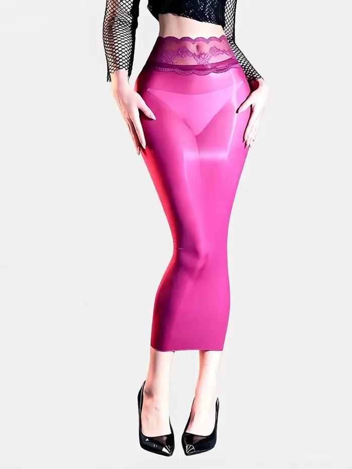 Jupes crayon ultra-fines 5D transparentes pour femmes, mini-jupes moulantes à taille haute en dentelle, élastiques et rehausseuses de fesses