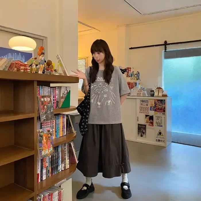 Jupe noire plissée à volants, Style fille Mori japonais, Vintage, Simple, douce Kawaii, ligne a, taille élastique, marron, longue pour femmes