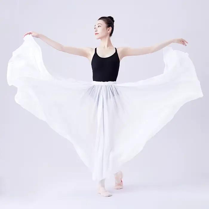 Jupe de Ballet Longue en Mousseline de Soie pour Femme