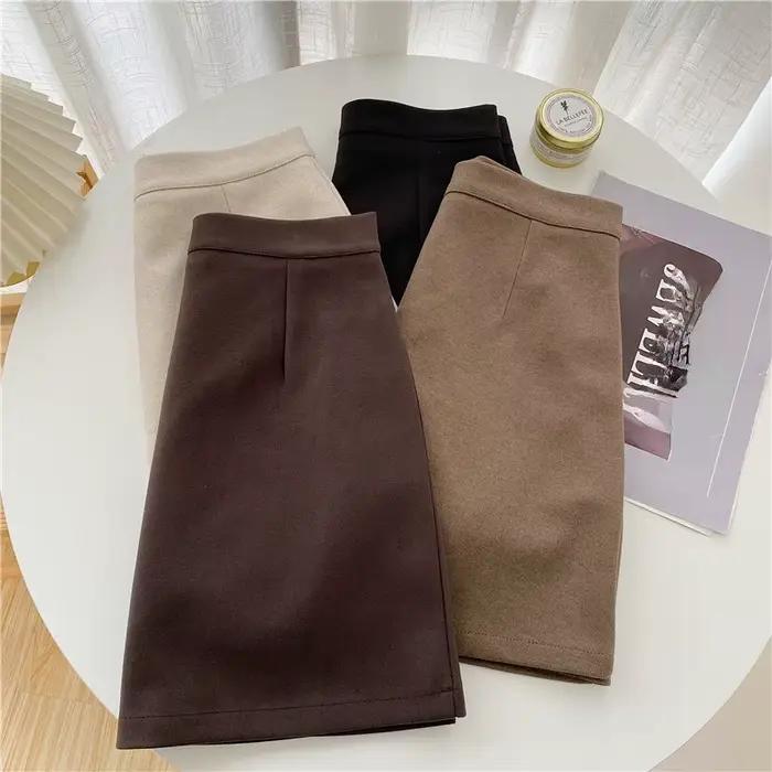 Mini jupes à fermeture éclair A-Line pour femmes