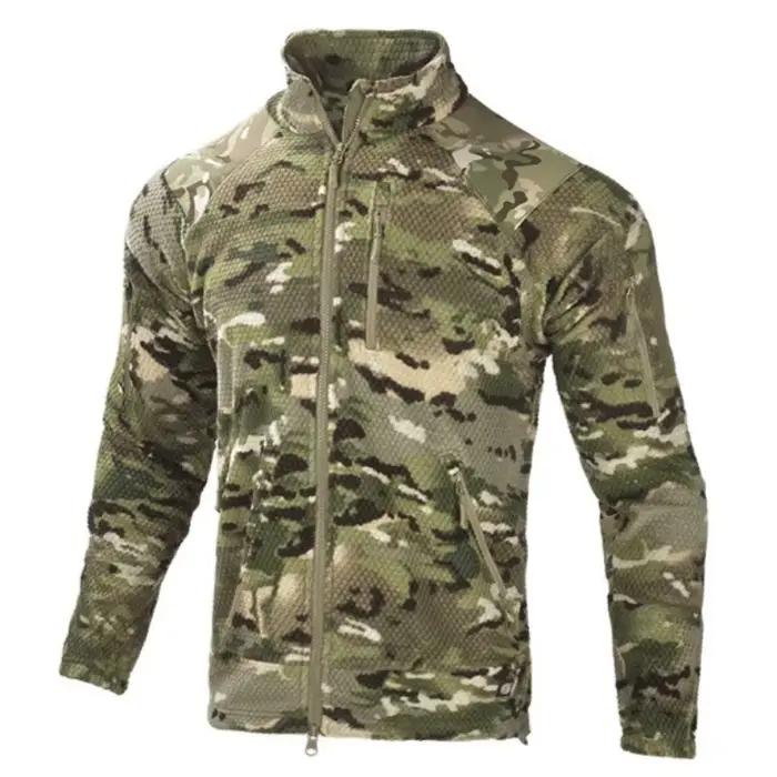 Veste polaire homme automne-hiver chaude à col montant, manteau pull, doublure pour sports de plein air, randonnée, veste tactique, vêtements d'escalade
