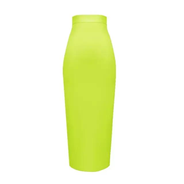 Amazon Best Seller Jupe mi-longue à ceinture élastique à la mode élégante taille haute couvrant les hanches