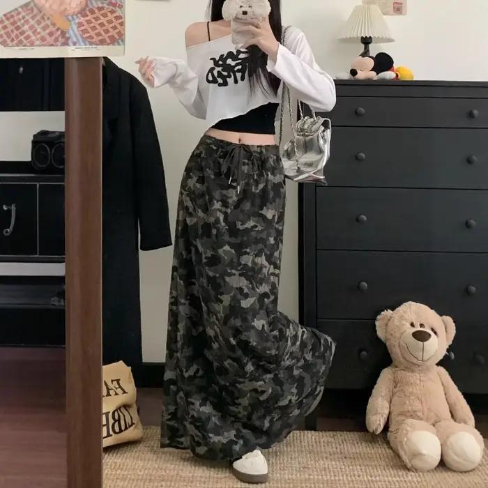 Mini jupe de Camouflage rétro de Style américain