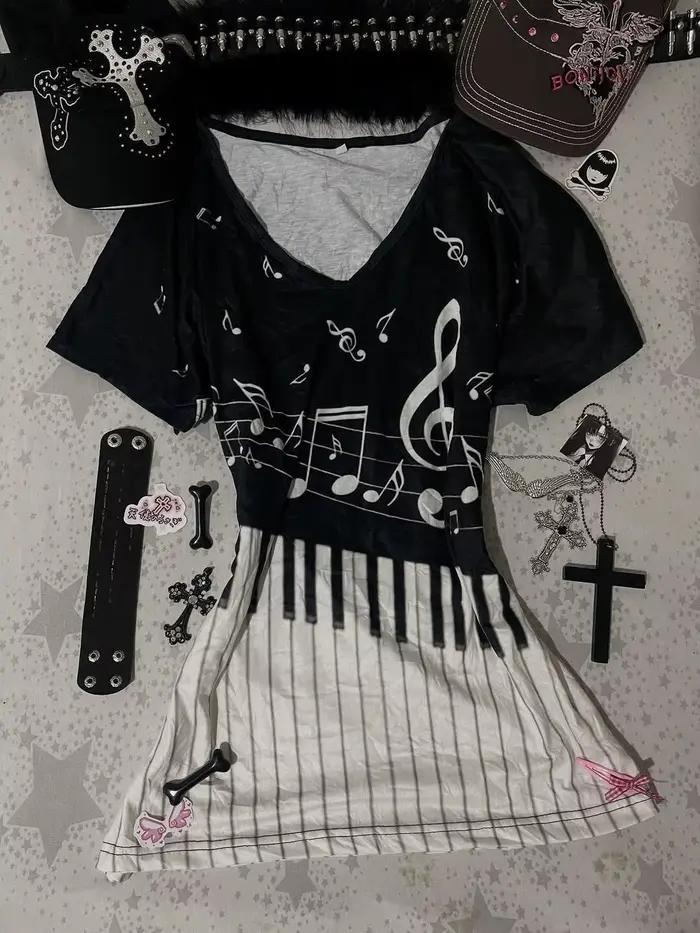 Y2k gothique Punk noir blanc jupe courte femmes poussin chaud foncé à pois à volants gâteau