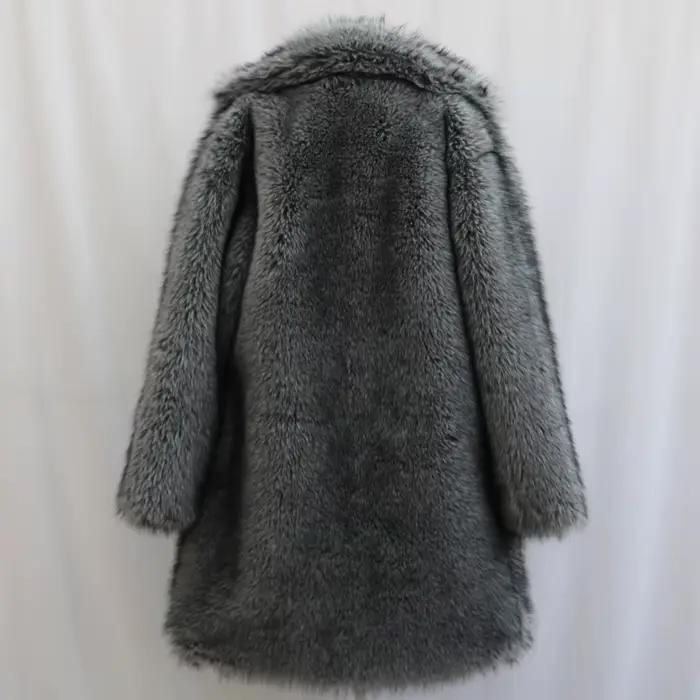 Manteau de fourrure pour hommes manteau long en fourrure de vison grande taille hiver épaissi chaud trench manteau