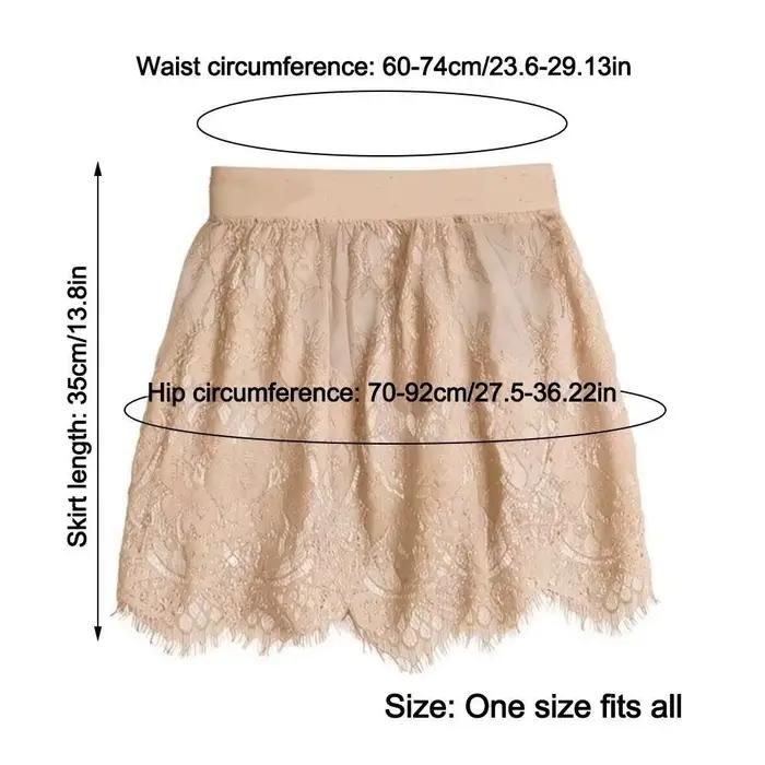 Mini-jupe sexy transparente en dentelle et résille