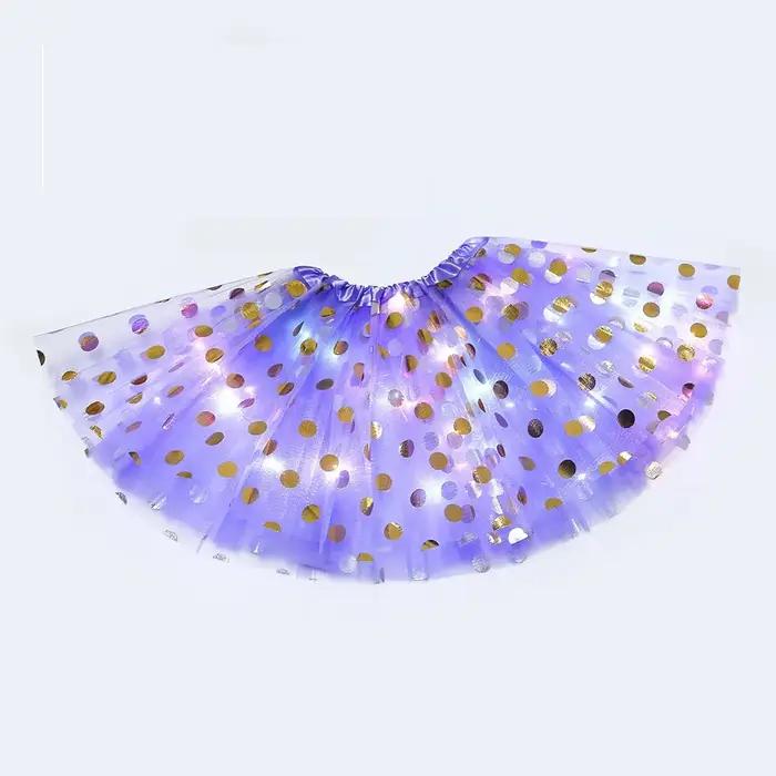 Jupes Tutu en Tulle à pois LED pour femmes adultes