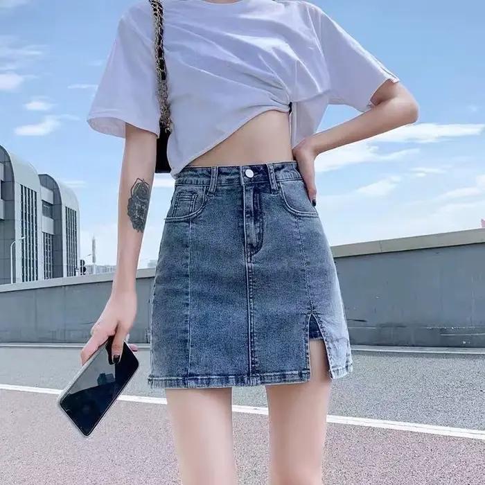 Très short Sexy Mini pantalon jupe femmes 2025 hanche taille haute serré Style coréen mode été Jean jupes