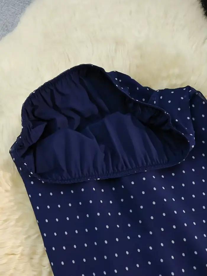 Jupe longue Seoulish à pois imprimés pour femme