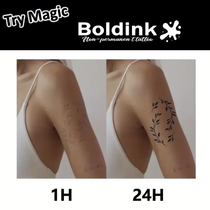 Tatouage temporaire épiné Lov Boldink, dure jusqu'à 15 jours, nouvelle technologie, autocollant semi-permanent magique étanche.
