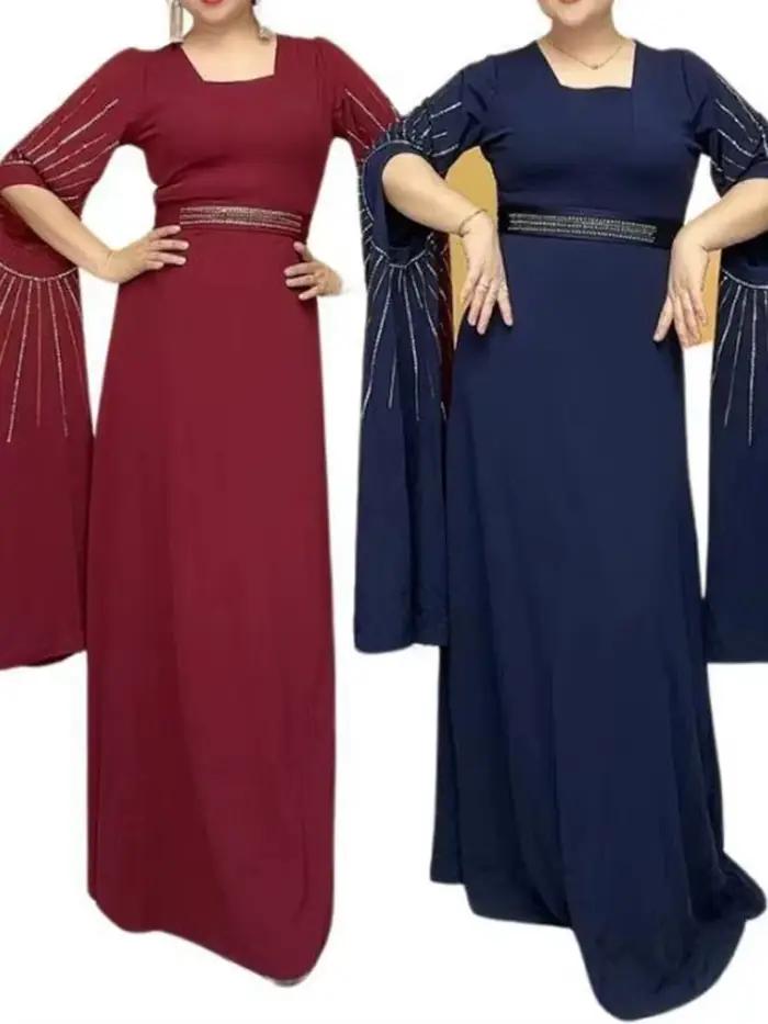 Robe de soirée musulmane pour femmes Jalabiya Abaya Ramadan robes à manches longues Abayas femme Kimono Robe Caftan marocain robes 2023