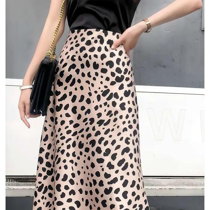 Jupe 2026 Nouvelle Collection Printemps-Été en Satin Taille Haute