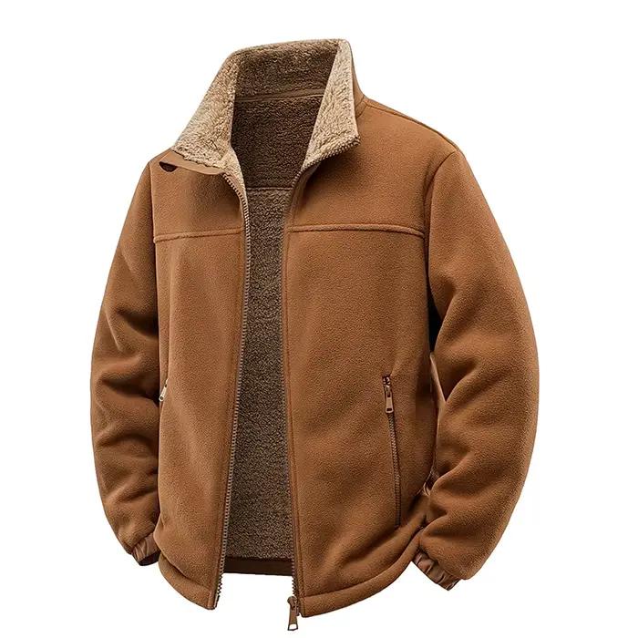 2025 nouvelle veste polaire de chasse d'hiver hommes chaud polaire veste à capuche extérieure multi-poches décontracté pleine fermeture éclair Sport randonnée manteau