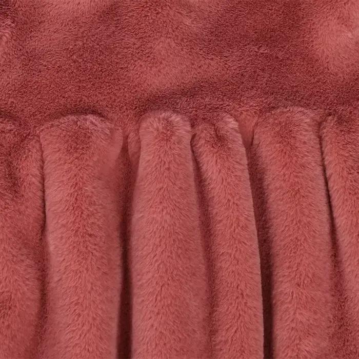 Nerazzurri – manteau en fausse fourrure plissée pour femme