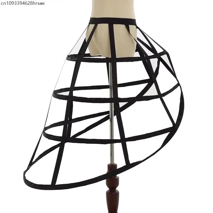 Cage cerceau jupon femmes irrégulière Crinoline jupe sacoche blanc noir mariage mariée sous-jupe agitation