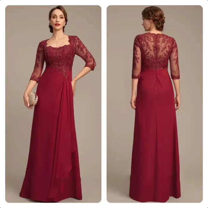 Robes de mariée pour mère de la mariée en bordeaux
