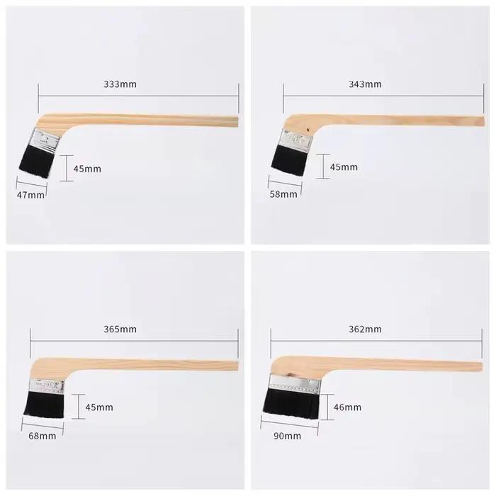 Brosse à poils universelle à long manche pour nettoyage, outil de nettoyage avec manche en bois, brosse à manche en bois pour peinture murale