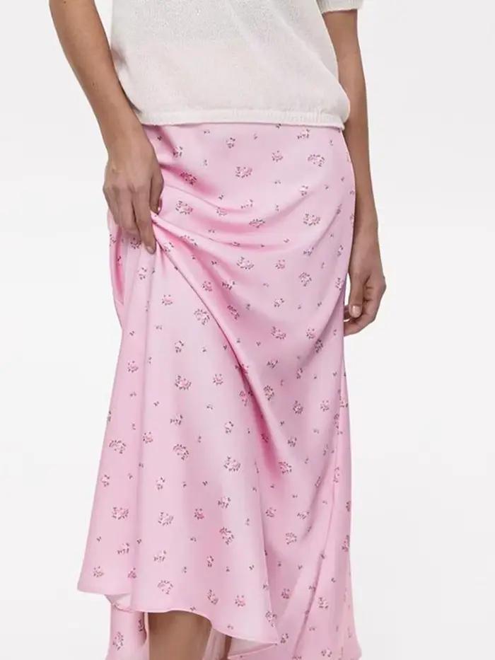 Jupe longue imprimée pour femmes, taille haute, contraste, Patchwork, Slim, élégant, look de fête, Maxi, Y2k, été