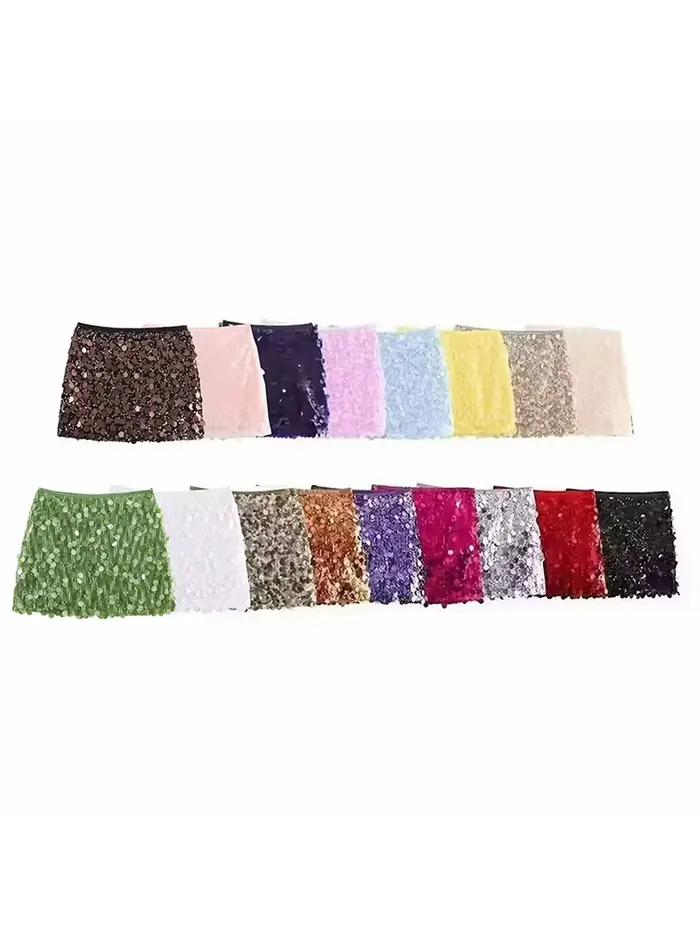 Jupe courte BTB.WO en polyester a-ligne, mini, fermeture éclair latérale, ajustement mince, automne-hiver, pour femmes décontractées et sophistiquées