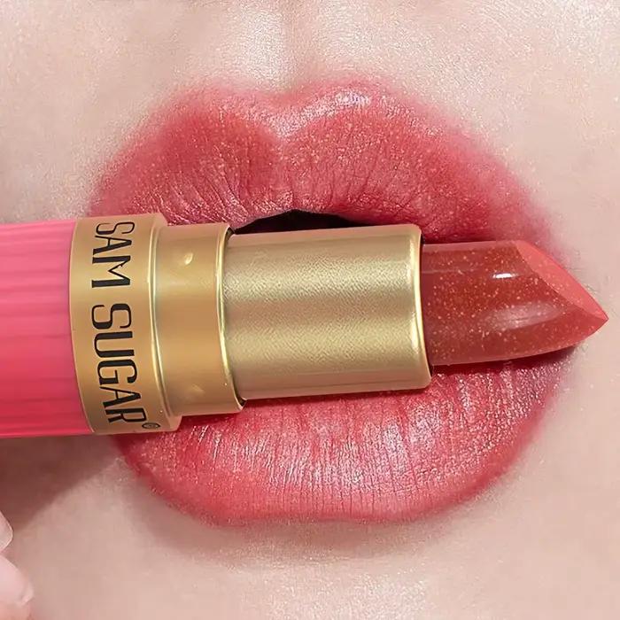 Rouge à lèvres nacré diamant, 6 couleurs, paillettes métalliques brillantes, teinte longue durée, Nude, scintillant, brillant, maquillage