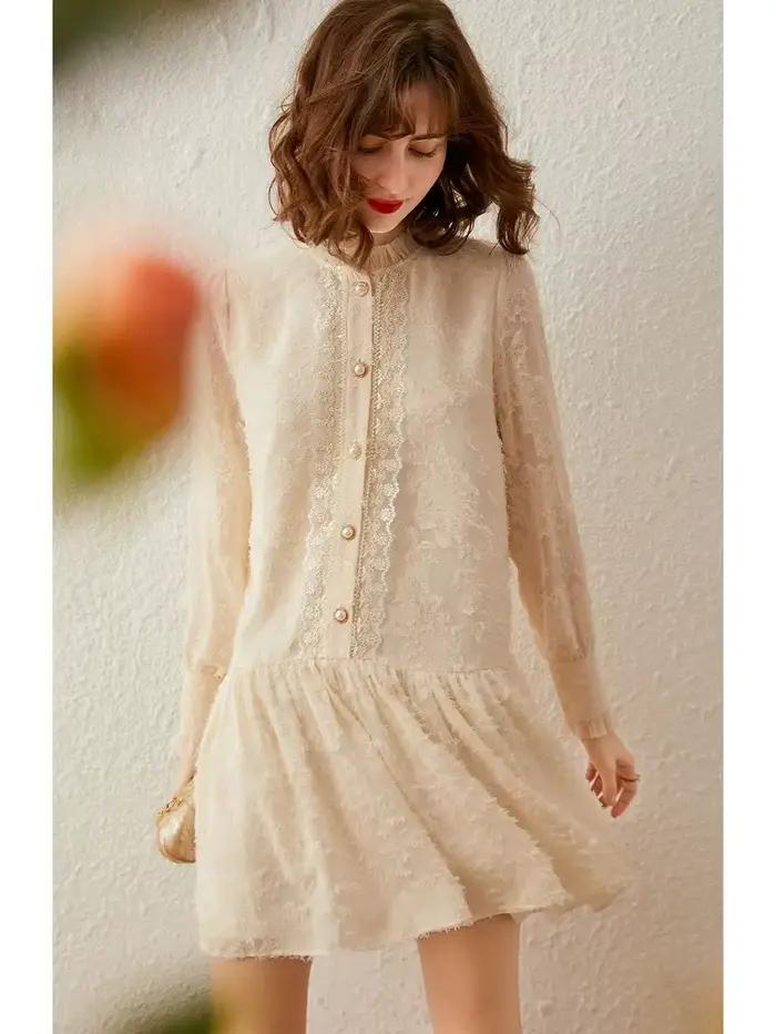 Modiis Yao-Robe à lisière filandreuse pour femme
