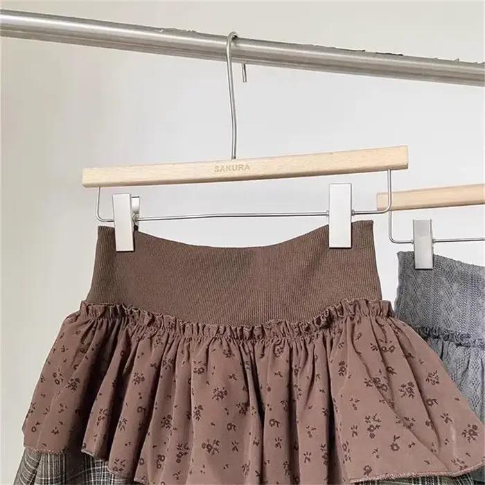 Nouvelle Mini-jupe Émoussée à Volants à Carreaux Style Punk Y2K Rock Subculture Coréen Japonais Preppy Décontractée 2026 pour Femme