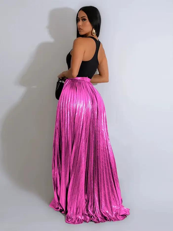 Jupe fine pour femmes Wmstar avec ourlets à volants en polyester pour soirée et club style moderne sexy
