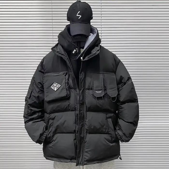 Parka à col montant pour hommes, doudoune décontractée, manteau rembourré optique, vêtements d'hiver, mode coréenne, nouveau