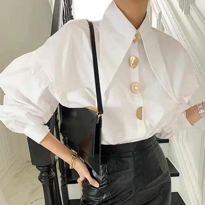 2025 automne à manches longues femmes chemise mode printemps Lanter