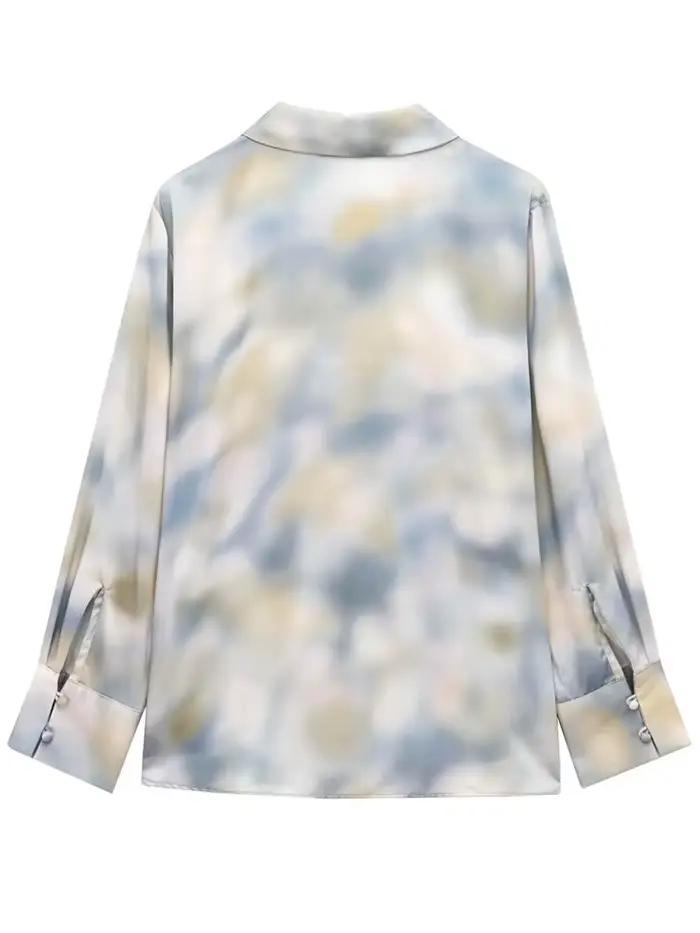 Ensemble jupe en soie tie-dye élégant et confortable pour femme