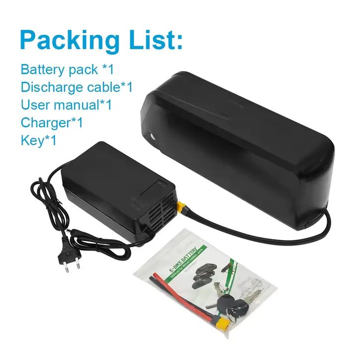 Hailong Down Tube 36V 48V 52V batterie Lithium-ion haute capacité 15Ah 20Ah 25Ah 30Ah 35Ah pour moteur 500W 1000W 1500W 2000W