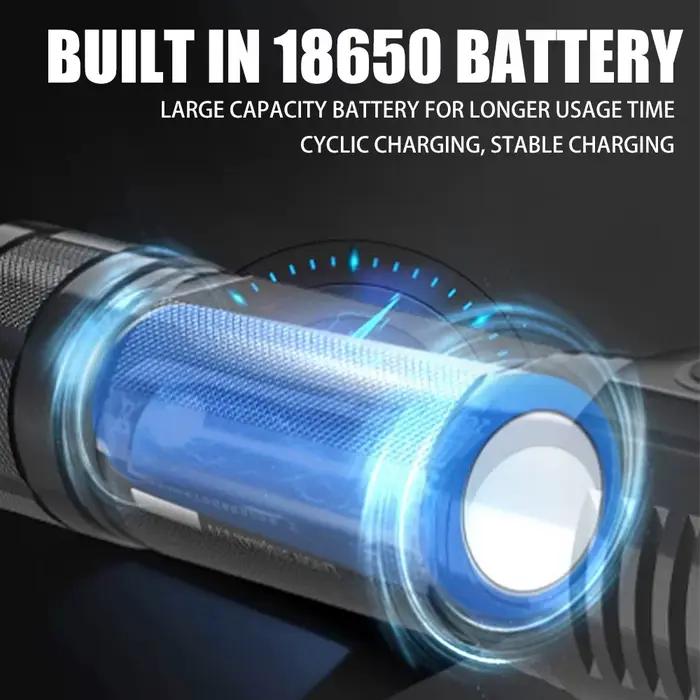 5 LED USB lampe frontale Rechargeable 18650 batterie intégrée phare Portable lampe de poche lampe de travail pêche Camping lanterne