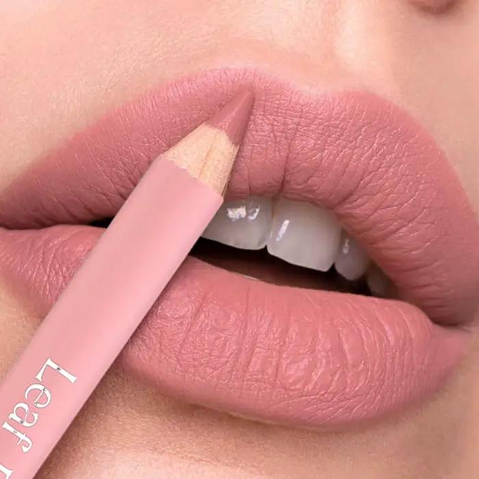 Crayon à lèvres mat 12 couleurs, imperméable, repulpant, rose, naturel, Nude, contour professionnel, maquillage pour Contour des lèvres