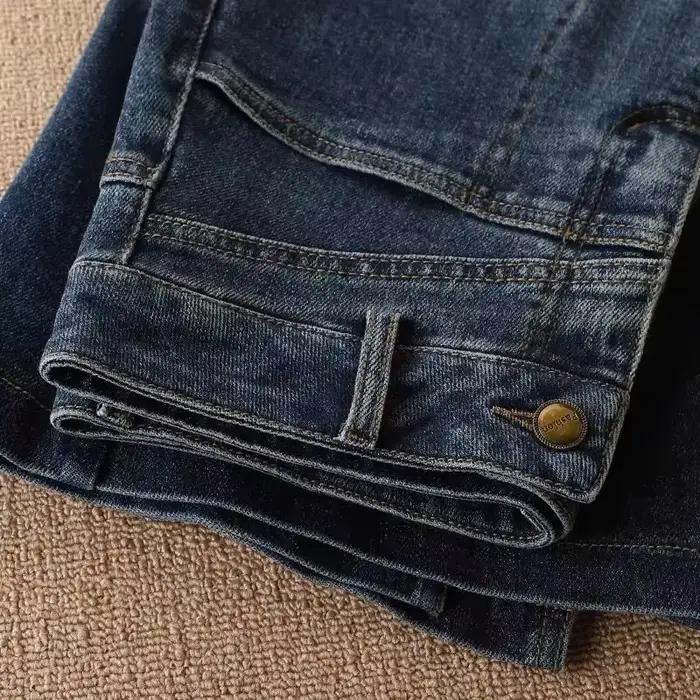Jupe en jean mi-longue avec poche ronde pour femme