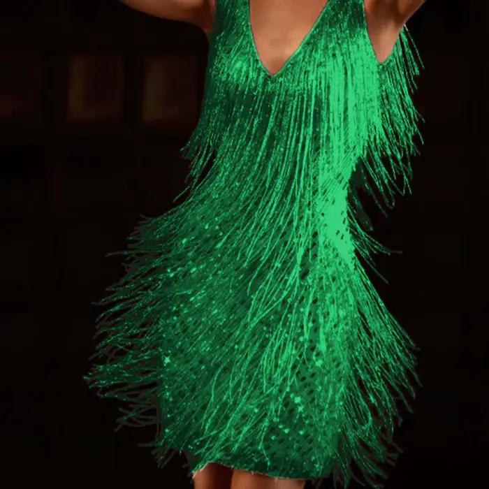 Robe jupe crayon à col en V profond pour femmes