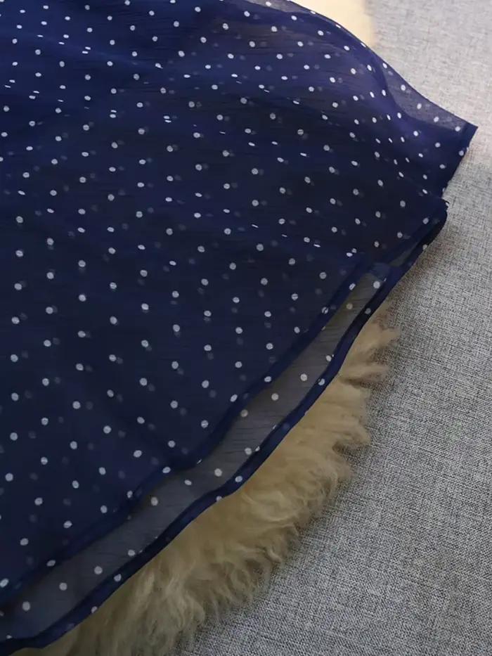 Jupe longue Seoulish à pois imprimés pour femme