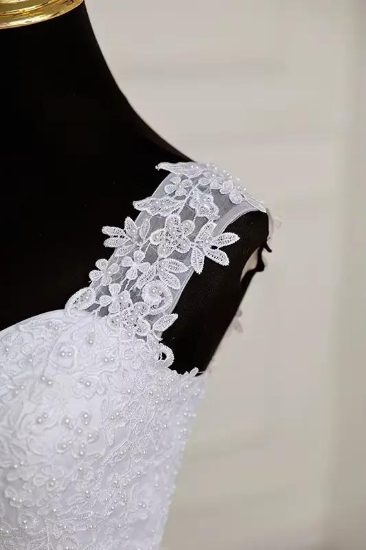 Robe de mariée classique en dentelle, tenue de luxe, grande taille, 2023