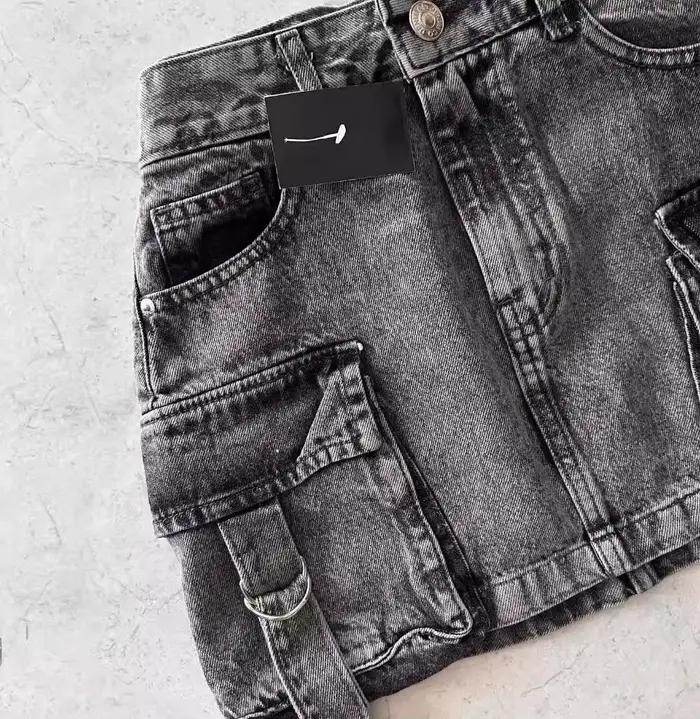 Jupes femmes Sexy jupe courte coupe ajustée décontracté jean régulier élégant épissure Denim taille haute hanche enveloppement une ligne poches été