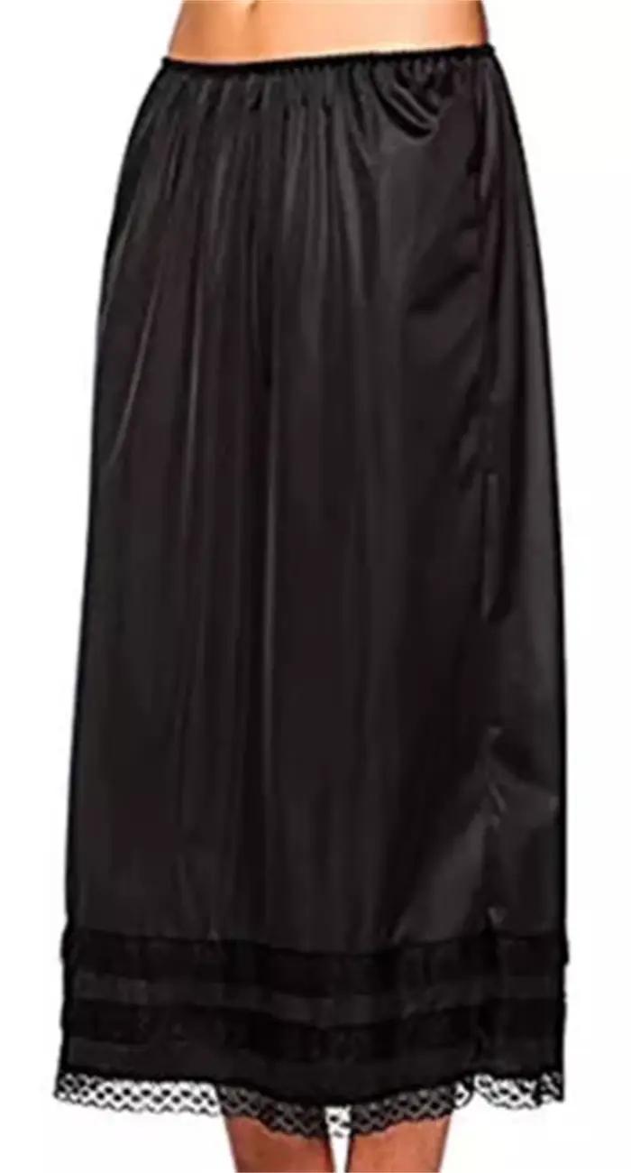 Jupon en dentelle surdimensionné pour femme, sous-jupe, jupe longue, vêtements décontractés, mode féminine, sécurité