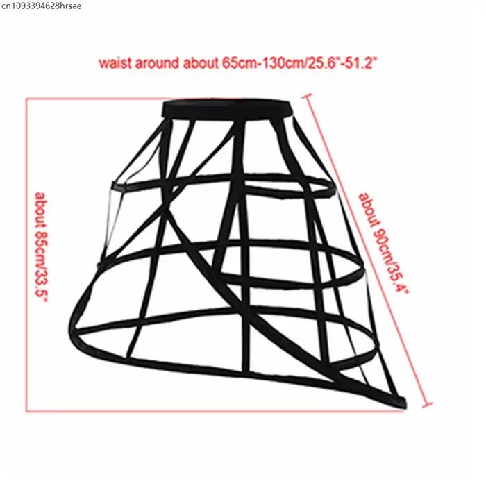 Cage cerceau jupon femmes irrégulière Crinoline jupe sacoche blanc noir mariage mariée sous-jupe agitation