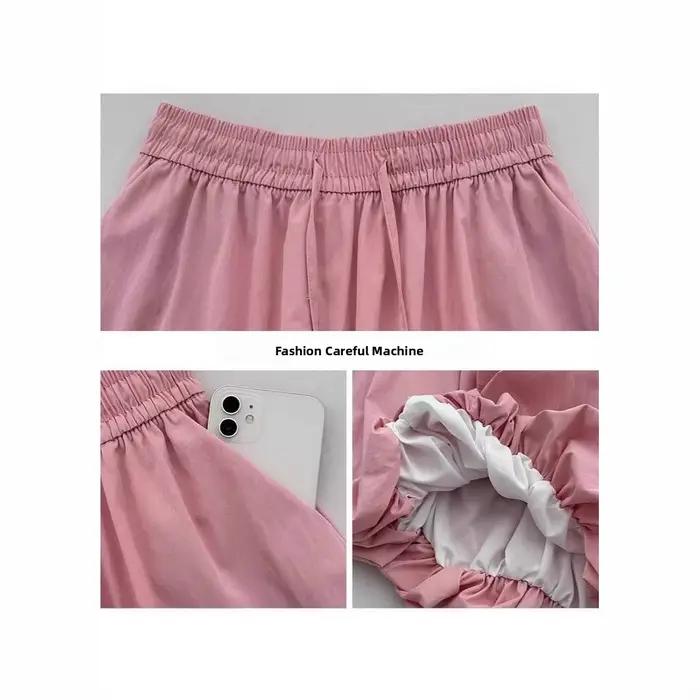 Jupe mi-longue évasée en soie glacée taille haute pour femme