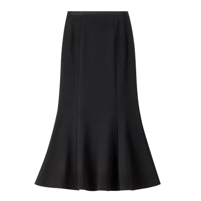 Jupe Sirène Sentubila en tricot doublée polaire, pour femme, élégante silhouette sirène, douceur et chaleur hivernale, idéale pour les soirées et les journées confortables