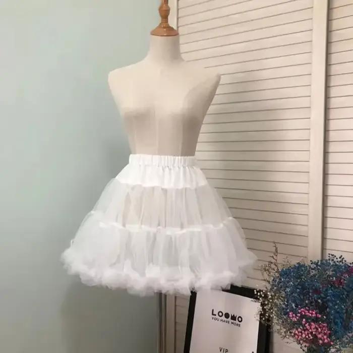 Jupes élastiques pour femmes, sous-jupes de danse de Ballet pour Costume d'halloween, Mini jupe Tutu, jupon court